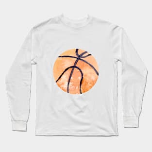 Basketball Watercolor Long Sleeve T-Shirt